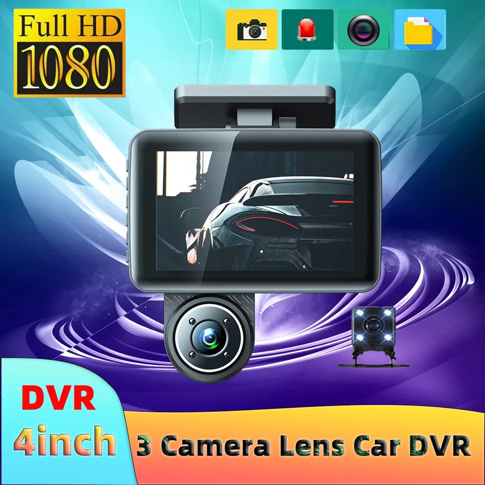 Recorder Angle Cam Wide Pinnaco Driving Dash Cameras Camcorder Car Rearview 3 Mirror Safety