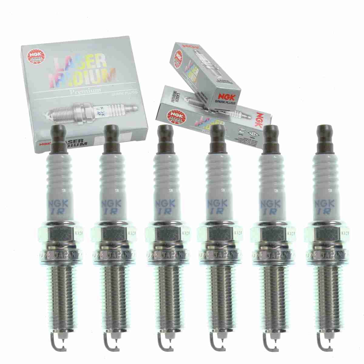 2012-2016 NGK V6 3.8L Spark Iridium pc Laser Plugs compatible Genesis 6 with Hyundai