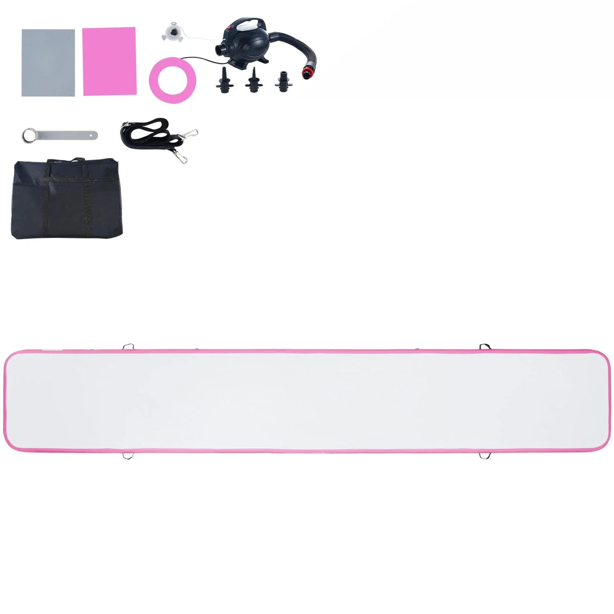 with Mat Rail 20ft Inflatable Air SKYSHALO Fitness Pump Drum Gymnastics