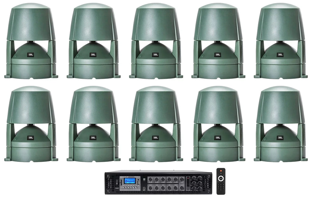JBL Landscape (10) 85M exterior 5.25" Speakers+Amplifier 70v CONTROL Commercial