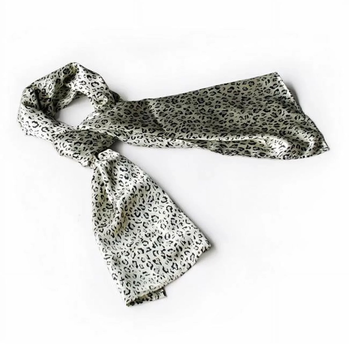Ivory Animal - Exquisitely Blancho Small Scarf/Wrap/Shawl Leopard Silk Soft Print Elegant