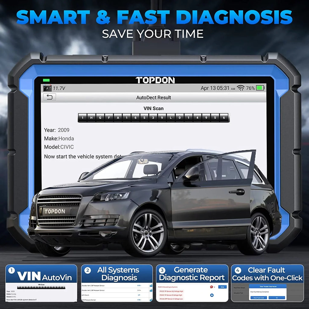 Diagnostic OBD2 Scan 31+Maintenance Scanner 2-Year ArtiDiag Pro OE-Level Systems Free Tool, Online-Coding Update TOPDON Full & Diagnosis, Car