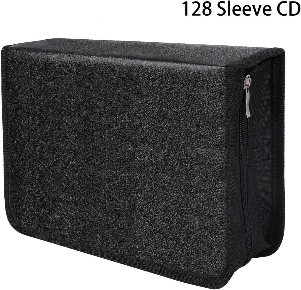 Case Car PU With Home, Disc Portable Bag Capacity Storage Organizer Leather Case Wallet, Zippers, / Holder Office,Travel, For / Storage 80 Binder