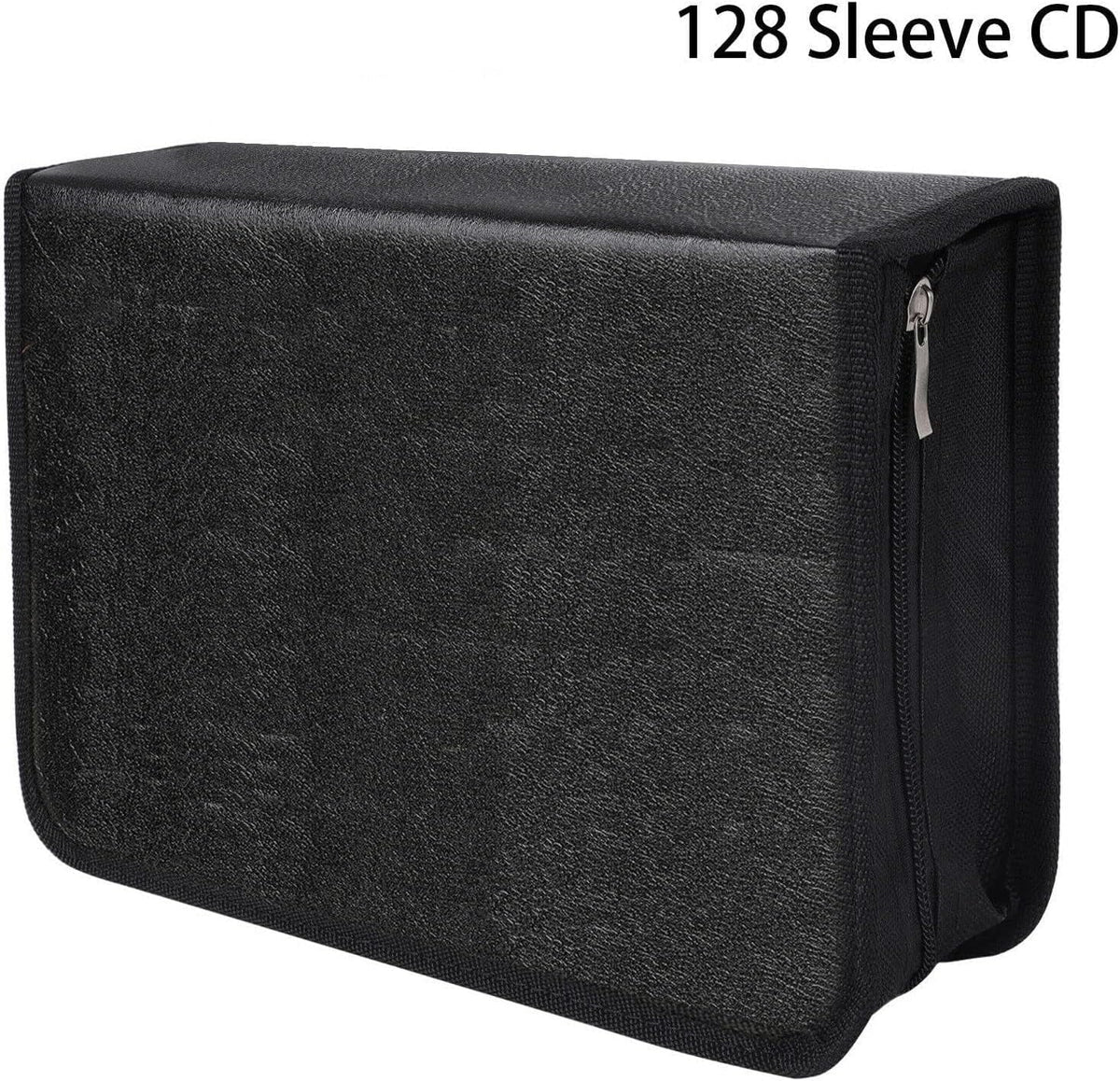 Case Car PU With Home, Disc Portable Bag Capacity Storage Organizer Leather Case Wallet, Zippers, / Holder Office,Travel, For / Storage 80 Binder