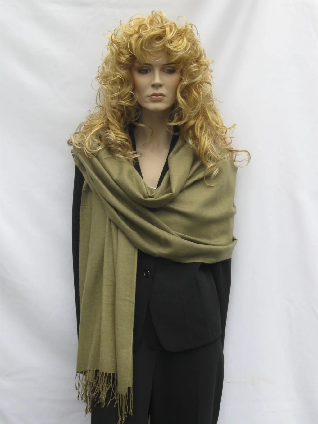 Green Shawl/Cashmere Regular (Olive Scarf/Wool/Silk Shawl/Shawls/Scarf/Scarves/Wrap/Stole/Muffler/Cape/Ruana/Blanket/Throw/Pashmina Shawl)