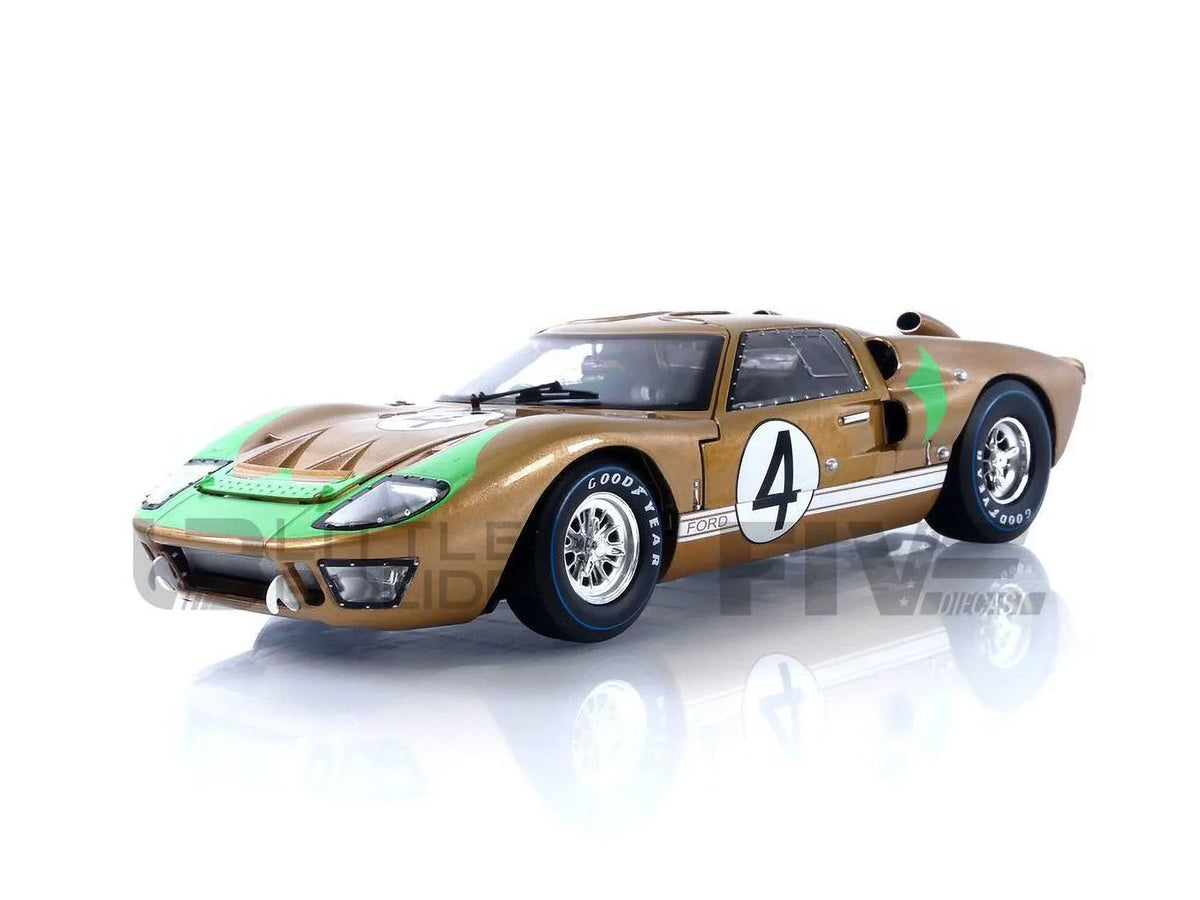 1966 Model 1-18 Gold 2 Shelby Collectibles Car GT-40 Diecast No.4 SC414 MK