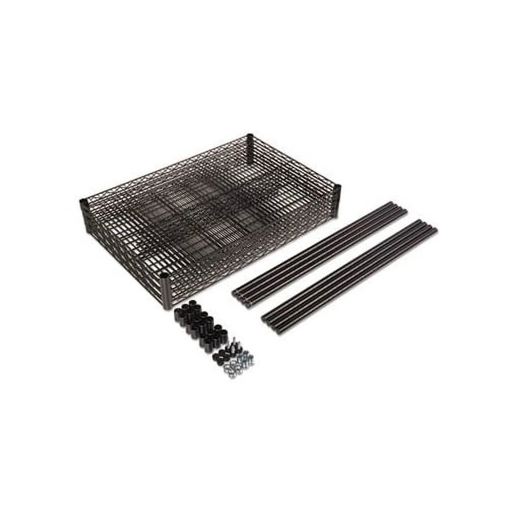 Wire 72h, Black Kit Certified 36w Industrial 18d 4-Shelf Shelving x NSF x