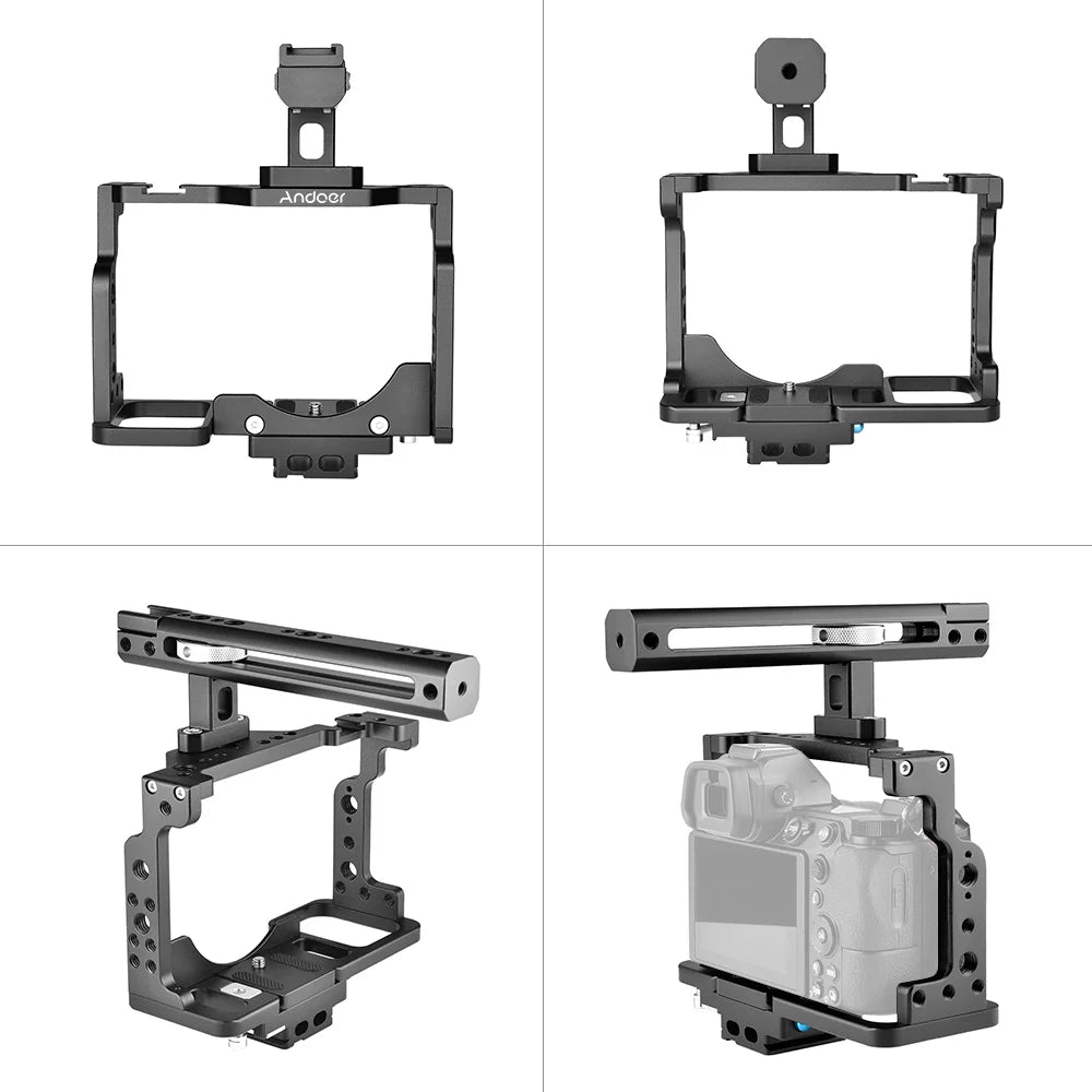 Shoe Cage with Aluminum Andoer + Mount Handle Alloy Kit Z6/Z7 Camera DSLR Camera Cold Nikon with C15-B Compatible