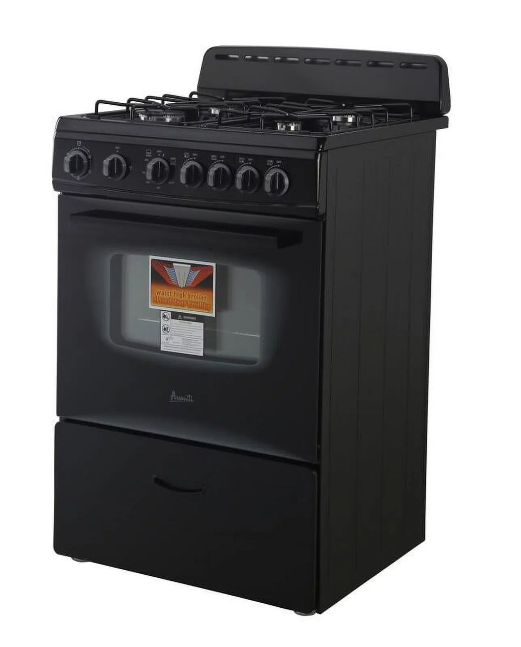 Range Black Oven, Avanti Compact in 24" (GR2415CB) Gas