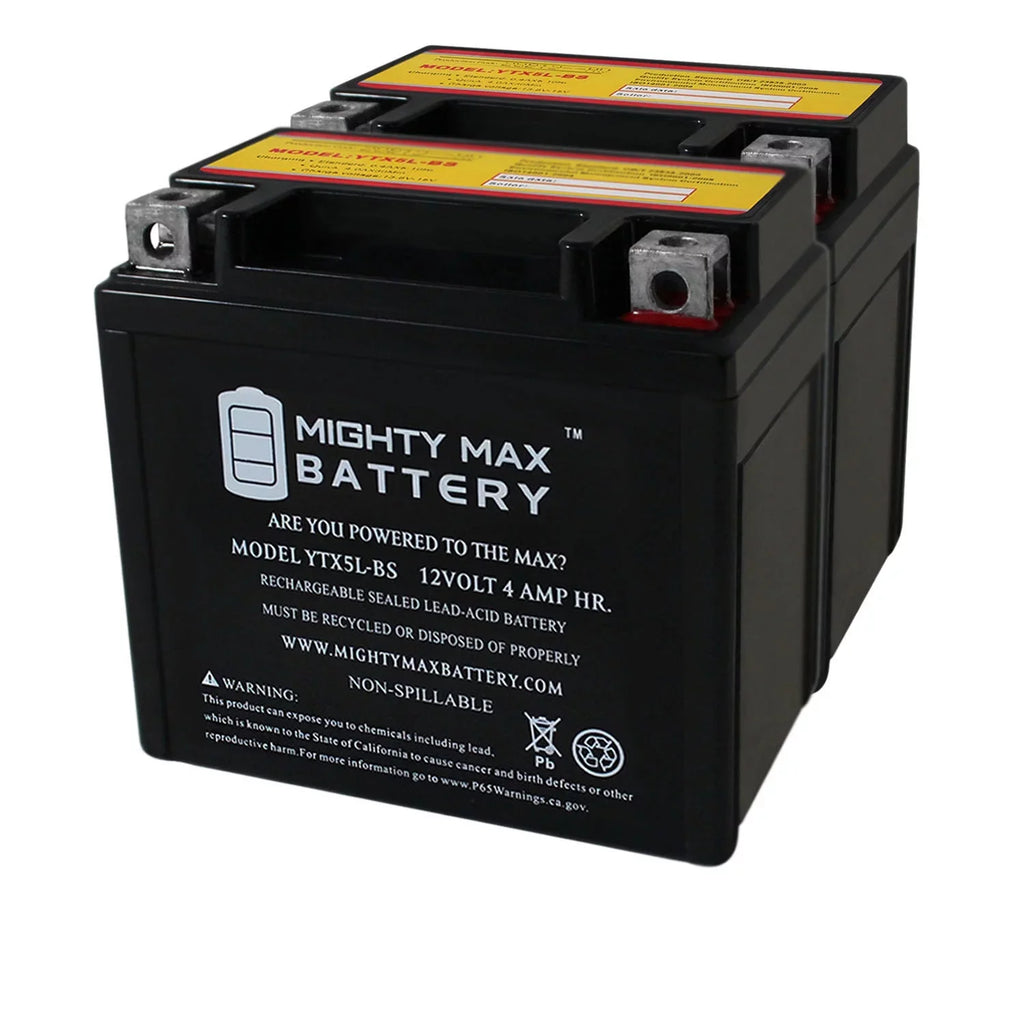 '- 2 50 2000 YTX5L-BS Super - Replacement Battery 9 for Pack Kymco