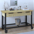 Metal & Wood Workbench 62" Industrial Rove