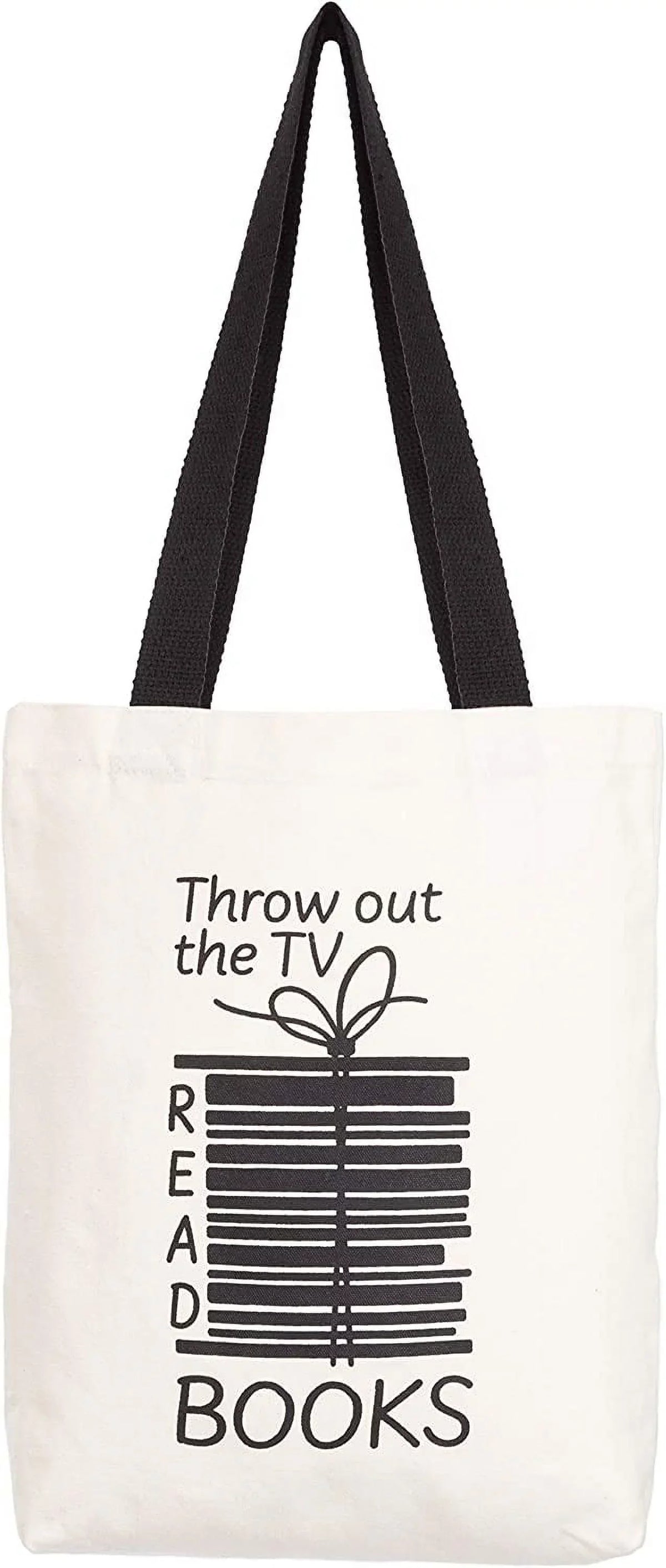 Reusable Office, Fun Men, Canvas Inner Picnic Cotton Print Cute Black Bags 12 - Bag Women For School, Pocket, Handles oz Tote & Durable For Miller Canvas Multi-functional An Design Books With Max 100%