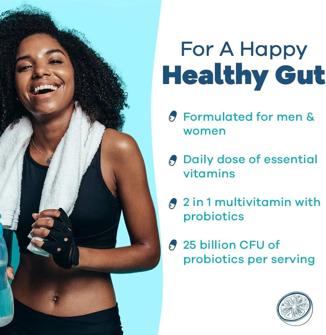 Men for | Digestive 25 | GoBiotix Veggie Free Women ? Health, Billion Flora 90 | Boost &amp; C Gluten with Immune Multivitamin Multivitamin | Probiotic Daily Probiotics &amp; Probiotic CFU