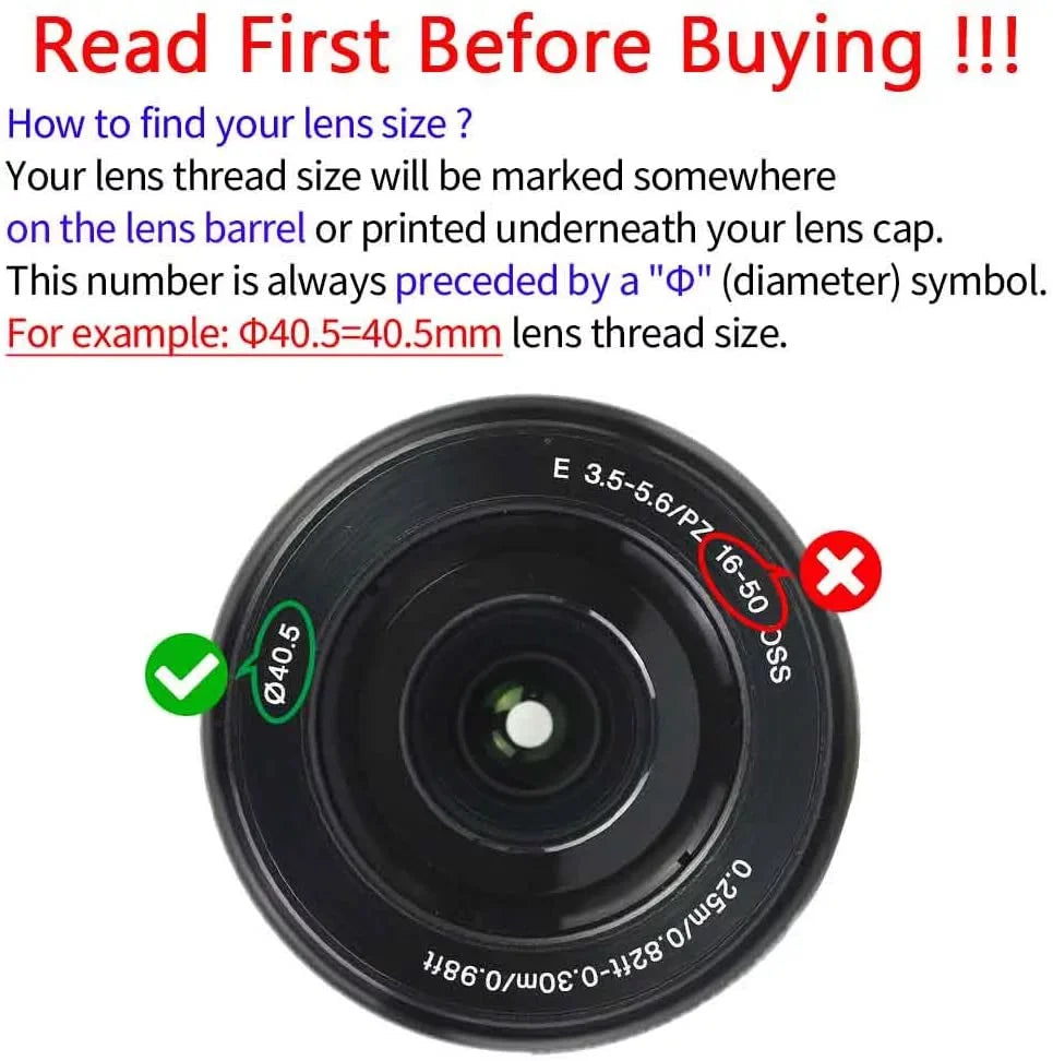40.5mm a6600 Snap-on for Lens a6300 16-50mm Cap F3.5-5.6 Lens with Cover a6400 for E-Mount a6500 Keeper Alpha