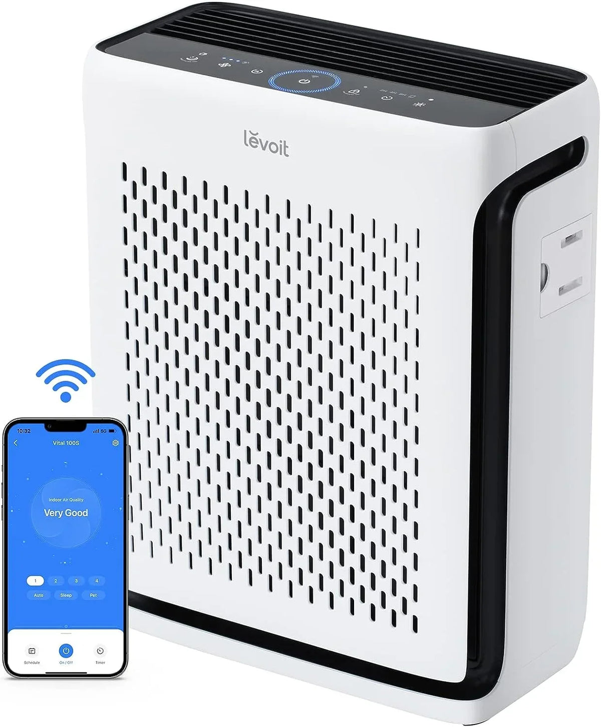 Purifiers Ft² Home Dust, Smart Captures Washable grade and Air Filters, Air Smoke, 100S WiFi, for Filter Room Large Sensors, LEVOIT Up 1110 HEPA Light Pet Hair, Vital with Allergies, Bedroom to