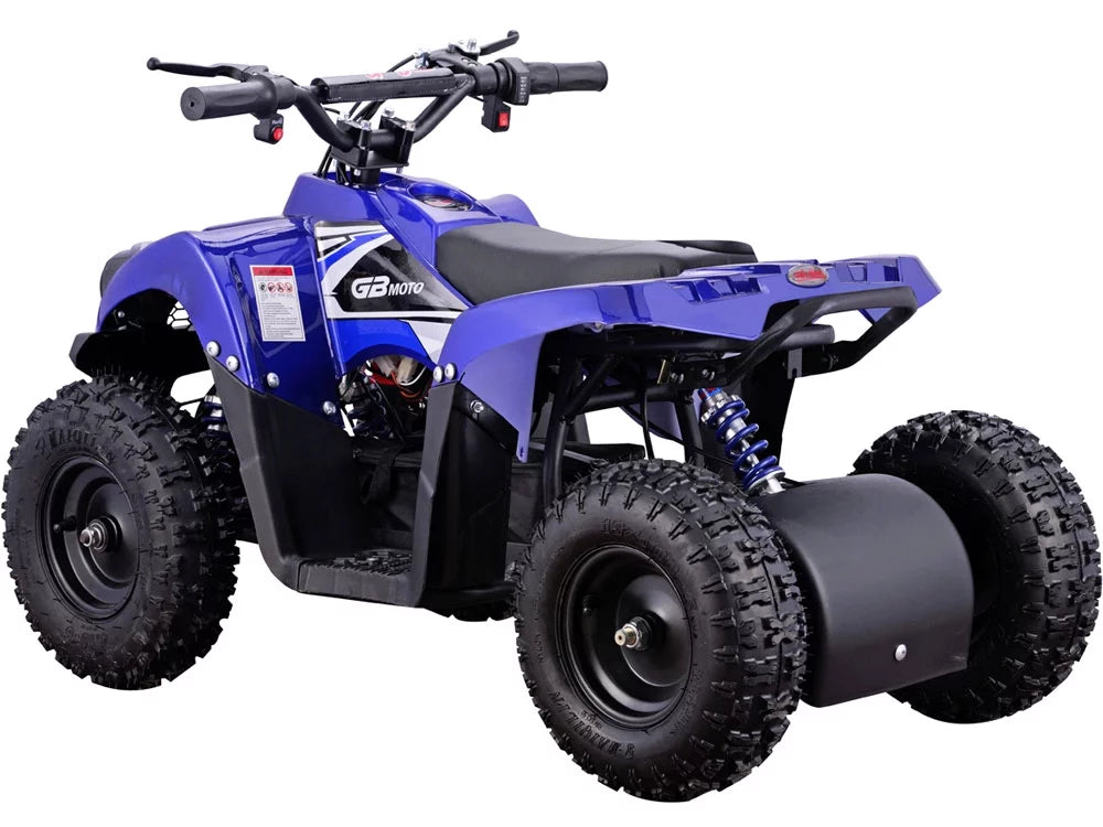 Wheeler MotoTec Blue Monster Powered 36V 500W Kids Four Battery ATV