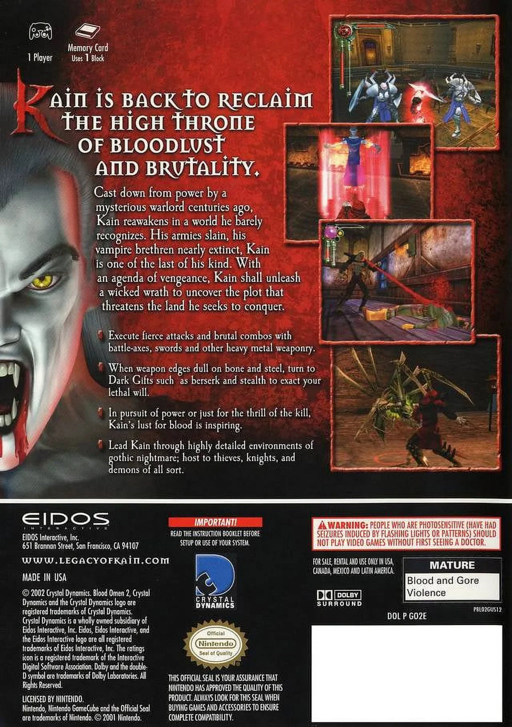 GameCube Omen 2 Complete Blood