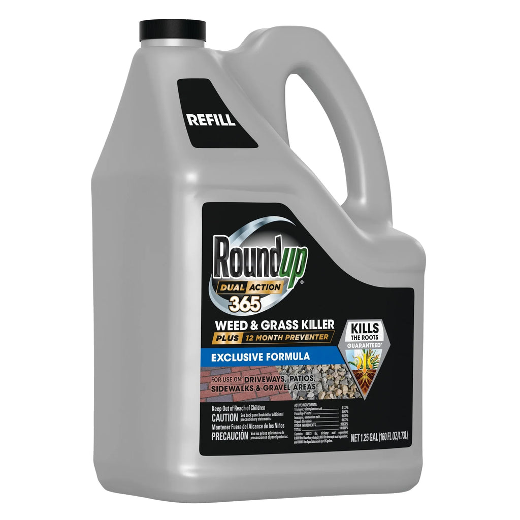 Preventer Dual 12 Plus Grass Weed Killer gal. Action Roundup & 365 1.25 Refill, Month