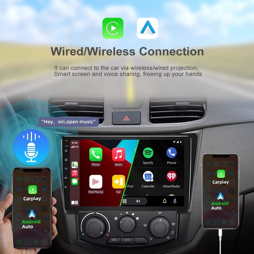 9'' Bluetooth,with Stereo Isuzu with Auto Radio 2019+ 12 HD D-Max Dmax WIFI Carplay For GPS FM Android Rearview Android Camera Car