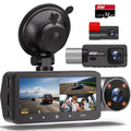 to128GB Inside Rear and Monitoring, Car AQV Front G-Sensor, Night Reverse Infrared DashCam Camera, Parking 3 WDR,up Vision, Channel 2K +1080P+1080P Camera with Loop Recording, ZD60