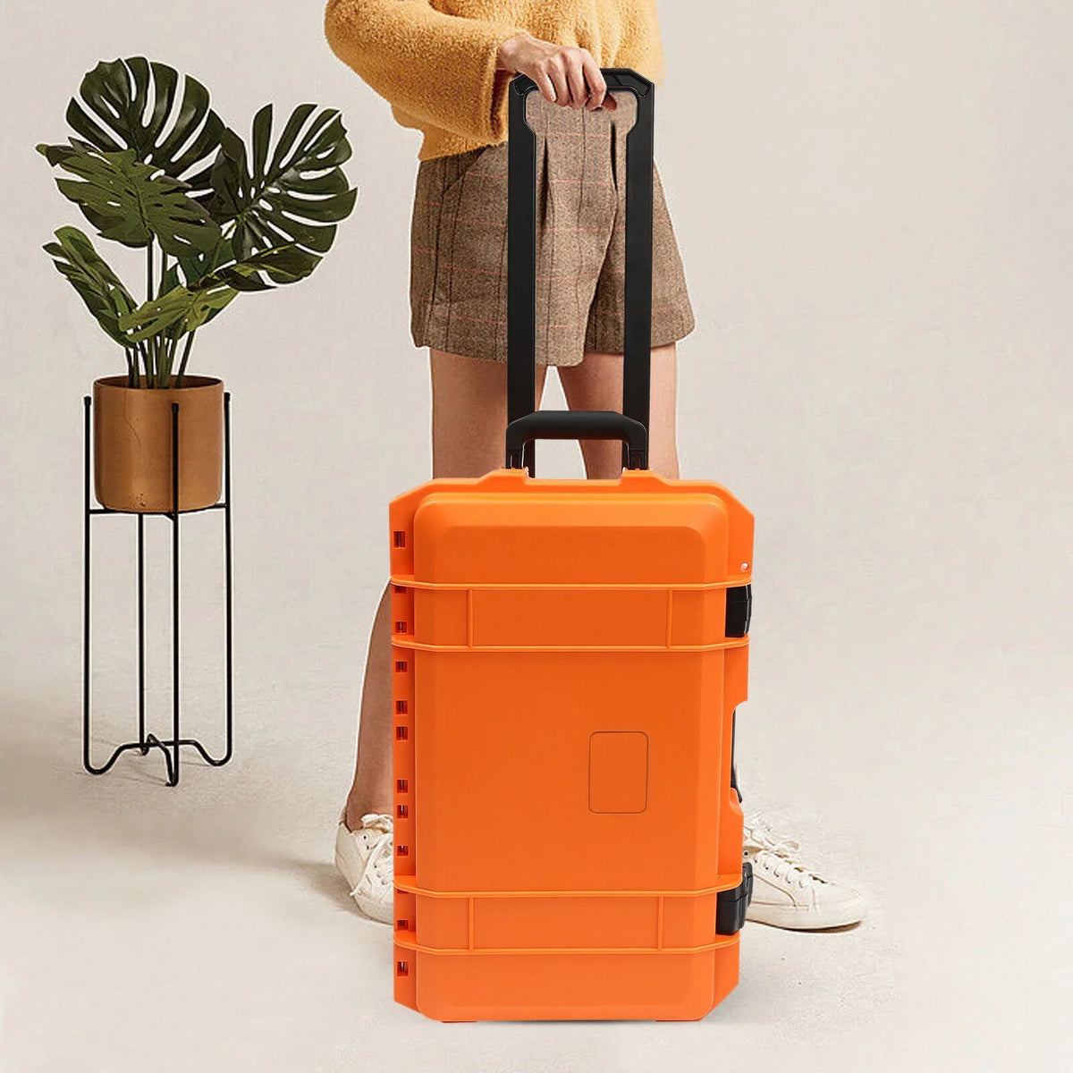 Box 22" Camera Storage Carry Roller Case Camera Waterproof Protect Case Box