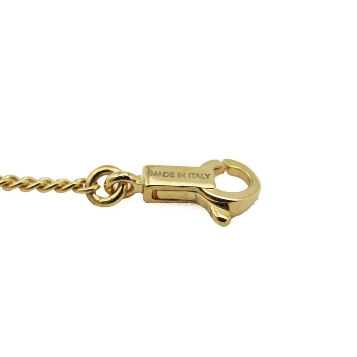 (Good) Celine Metal Pre-Owned Stone Alphabet No 46B0 Gold 6BRA P Bracelet Charm