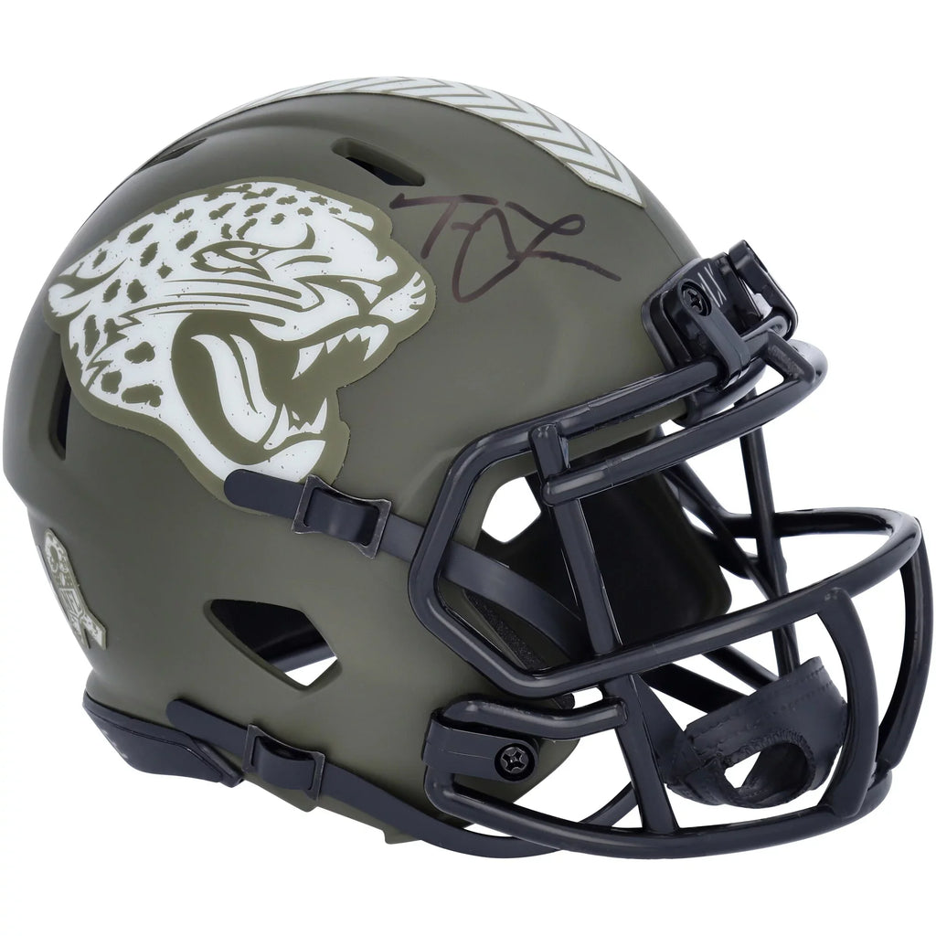 Jaguars Service Jacksonville To Helmet Trevor 2022 Riddell Salute Lawrence Autographed Speed Mini