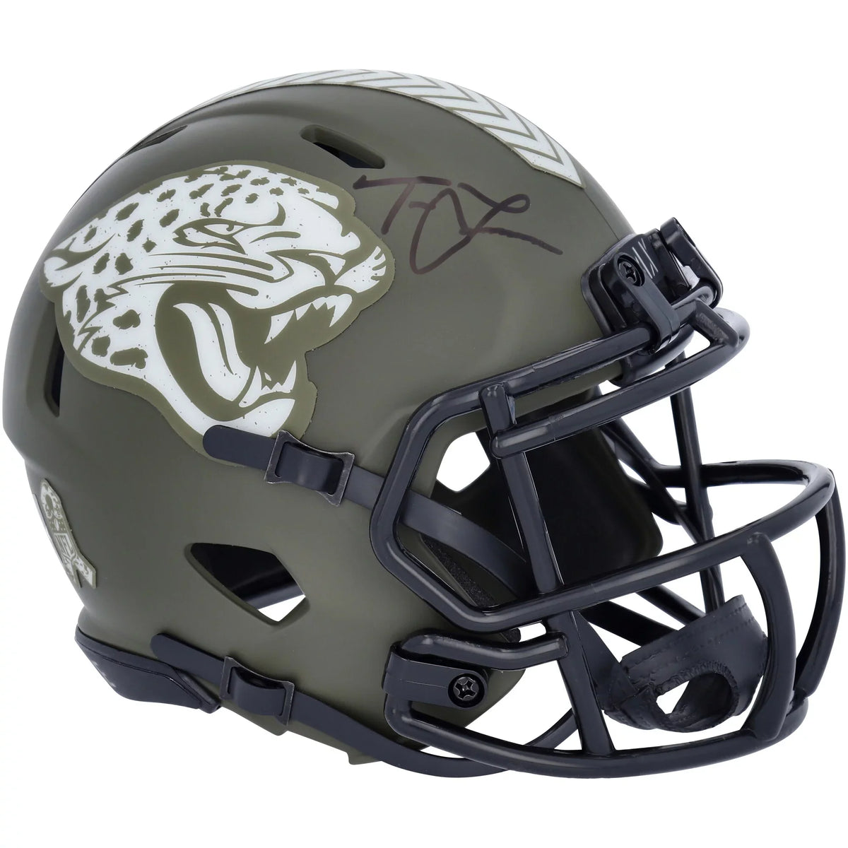 Jaguars Service Jacksonville To Helmet Trevor 2022 Riddell Salute Lawrence Autographed Speed Mini