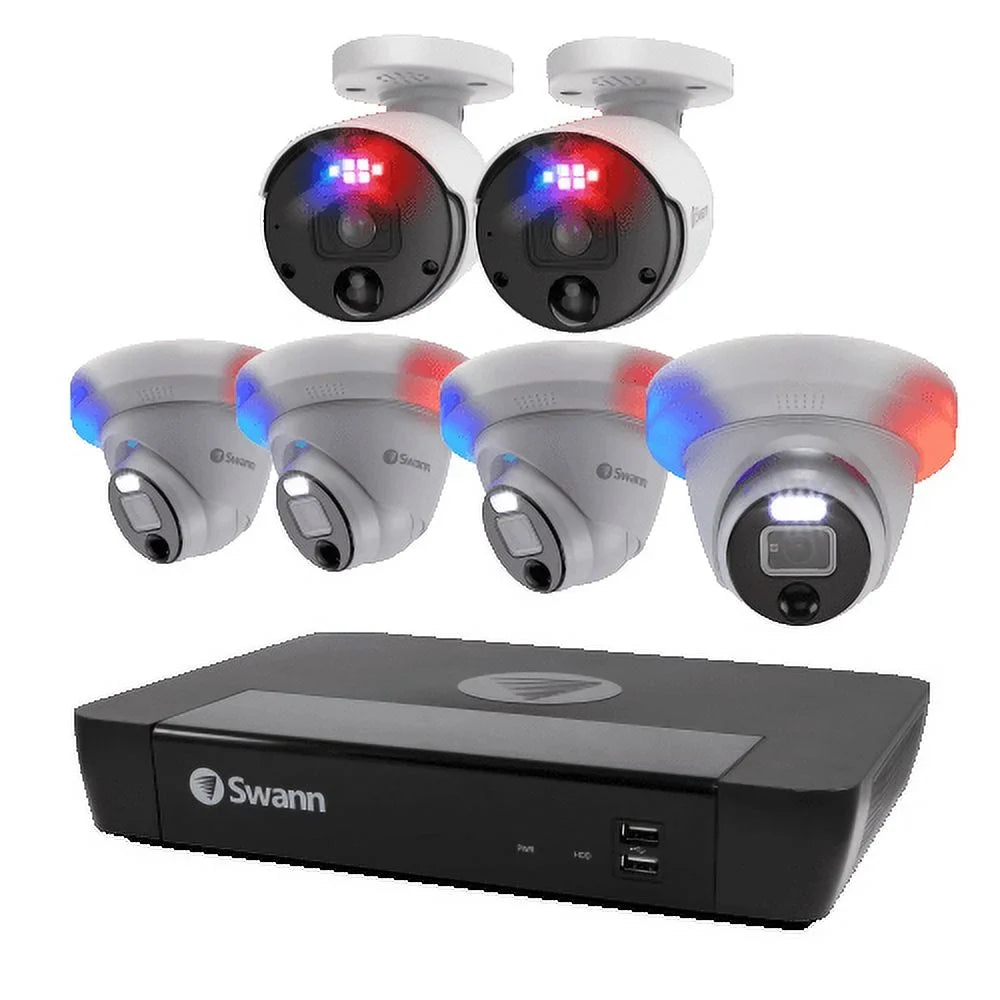 8 Security System 6 Ultra NVR Channel HD Pro Swann 4K Camera Enforcer™