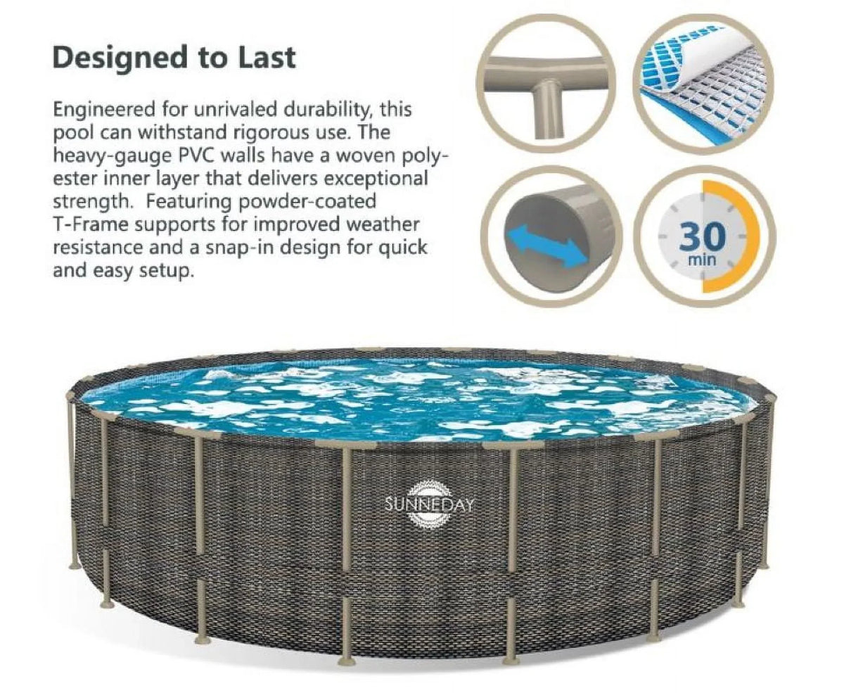 Sunneday ft. 52 Rattan Soft-sided Oasis Round x 18 in.