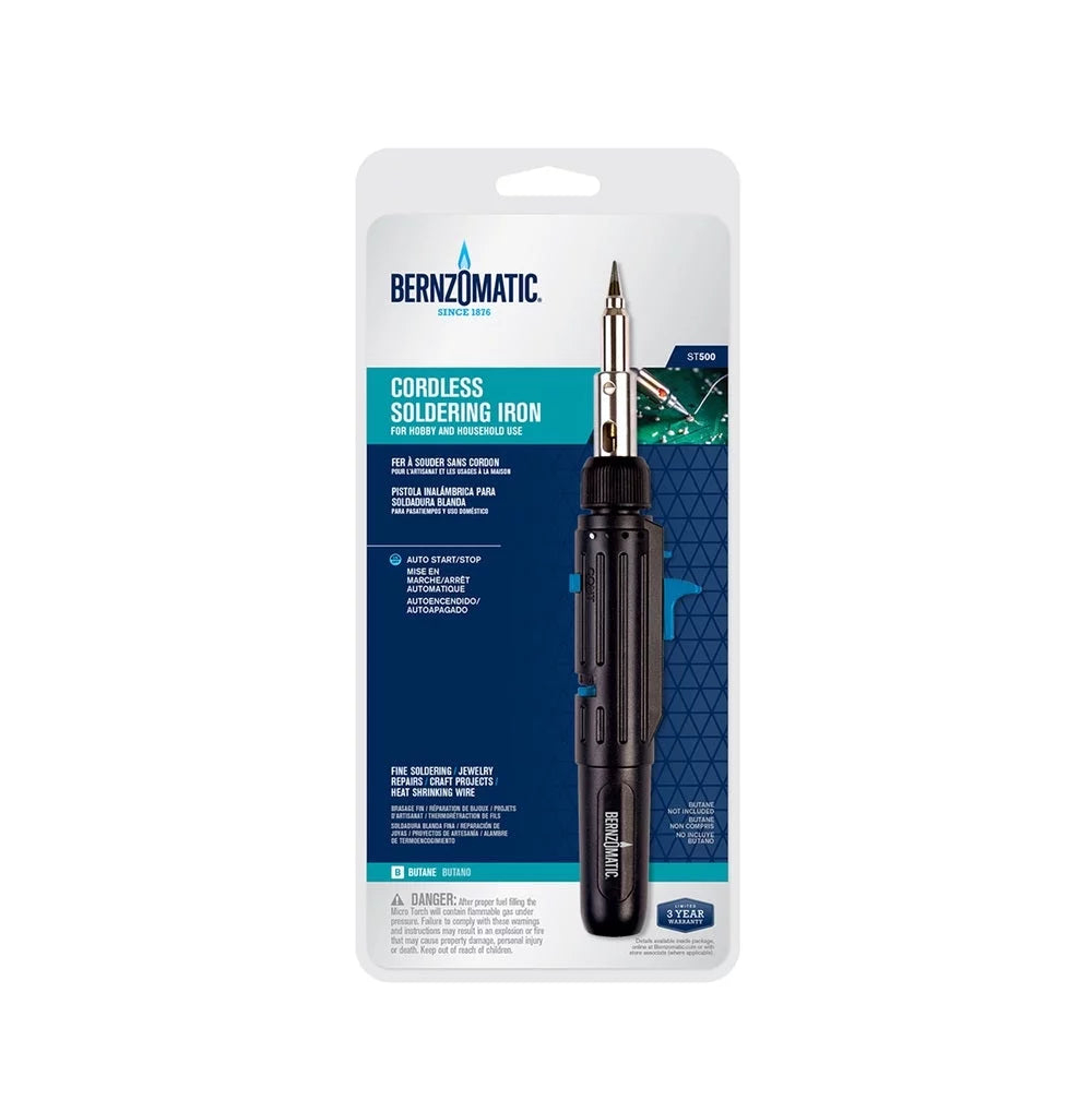 Black, Each Soldering ST500 Cordless Bernzomatic Iron,