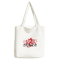 East Canvas Bag Shopping Tote Animal Casual Handbag Dragon Wings Satchel Myth West