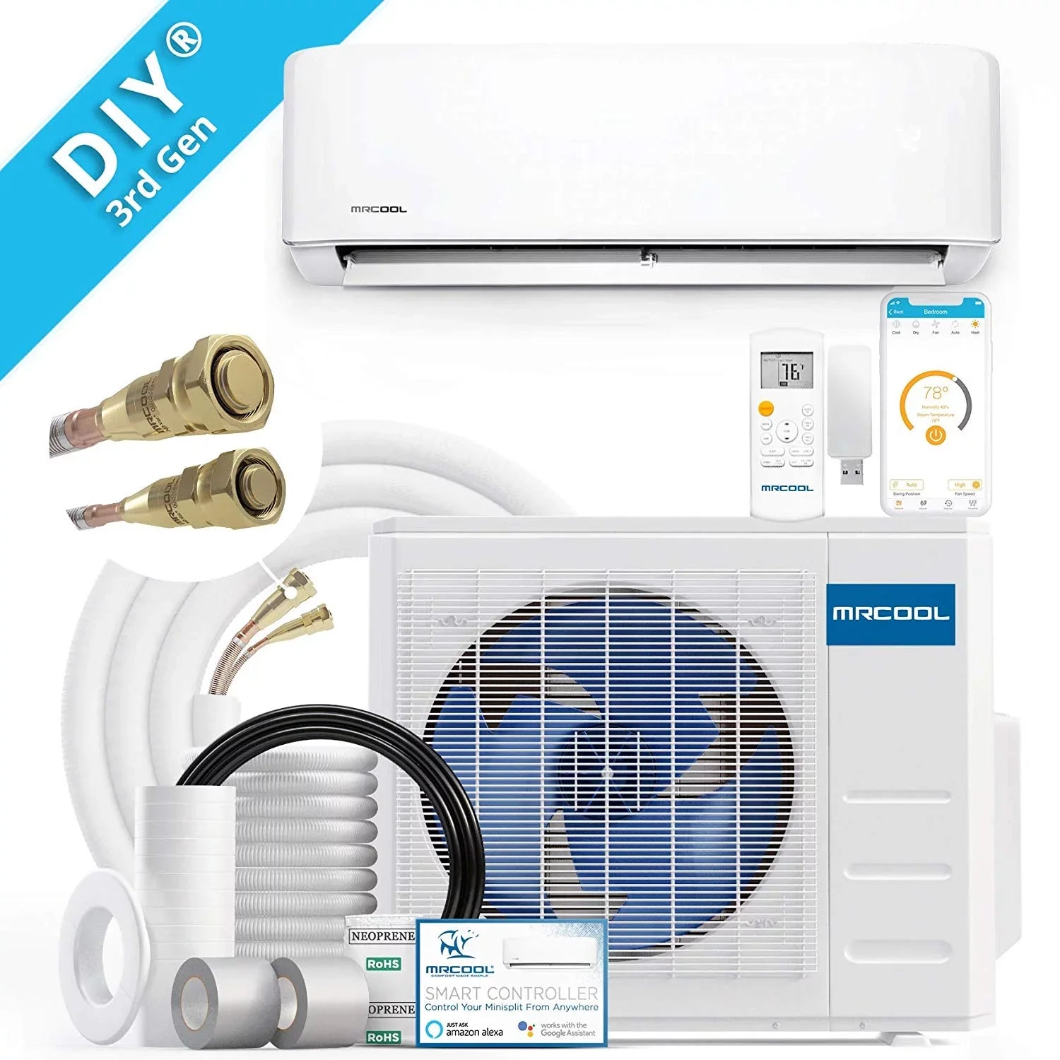 Generation DIY Pump MRCOOL 24k Heat - Energy Split Star 230v 20 BTU 3rd System Ductless SEER