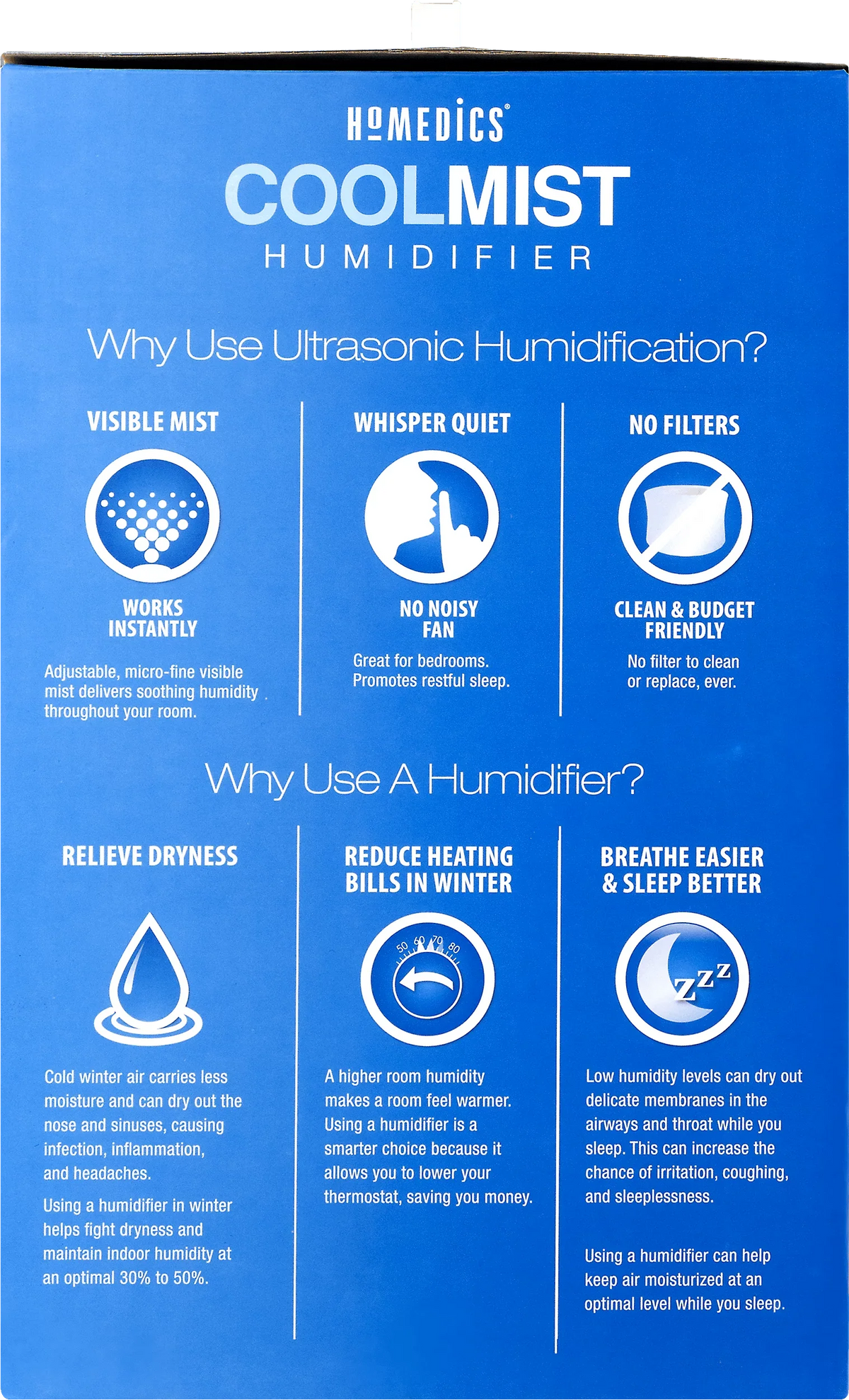 UHE-CM65 Mist Humidifier, HoMedics Ultrasonic Cool