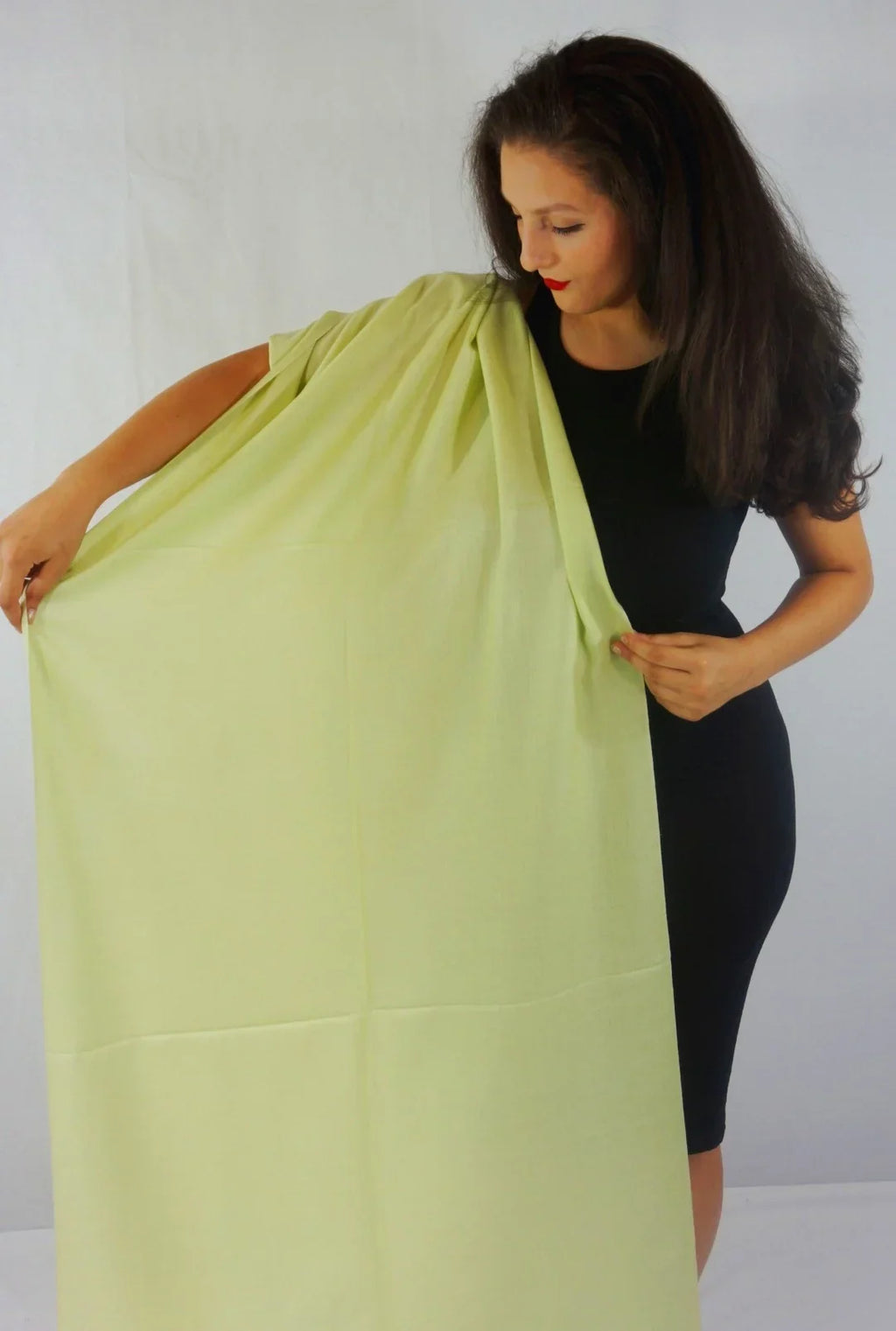 Dew Green Shawl/Shawls/Scarf/Scarves/Wrap/Stole/Muffler/Cape/Ruana/Blanket/Throw/Pashmina (Honey Shawl) Regular Shawl/Cashmere Scarf/Wool/Silk