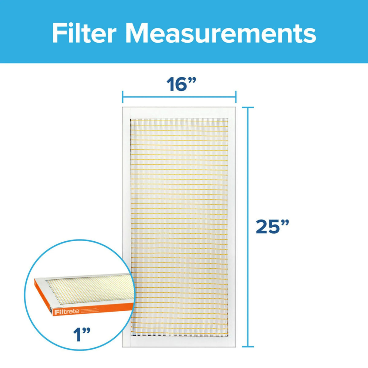 16x25x1, 10, 4 Furnace HVAC Filters Micro Air Reduction MPR, 800 Particle MERV Filter, Filtrete