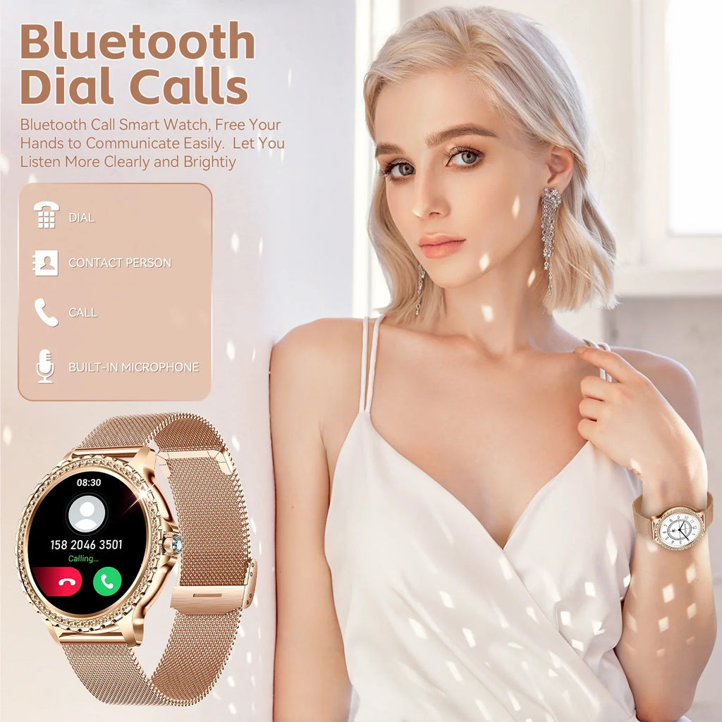 Women with Smart Diamonds Bluetooth call Watches