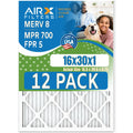 700 5 8 & FPR Filters by AIRX Pack MPR to 12 MERV CLEAN Made - AIR. USA 16x30x1 Air Comparable Filter Furnace FILTERS Rating, of WICKED in