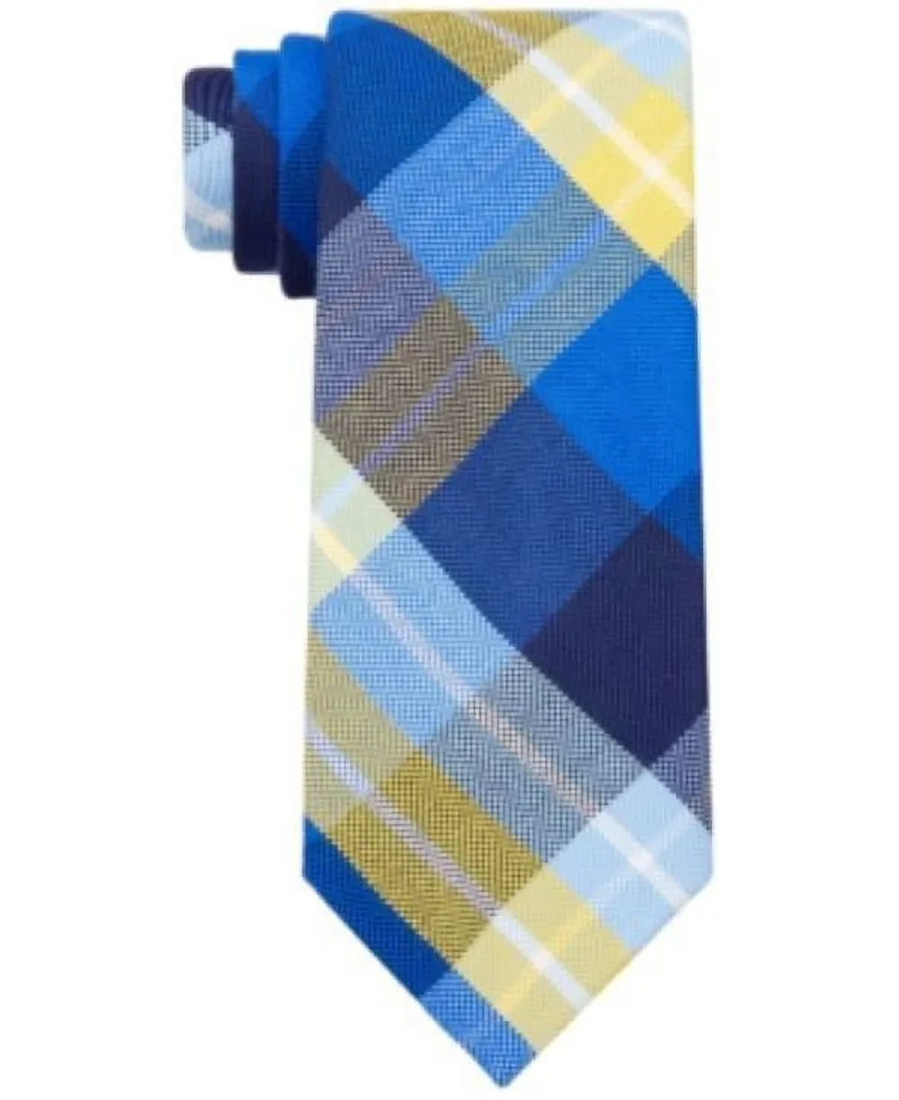 Tommy Mens Plaid Tie Hilfiger Silk Neck