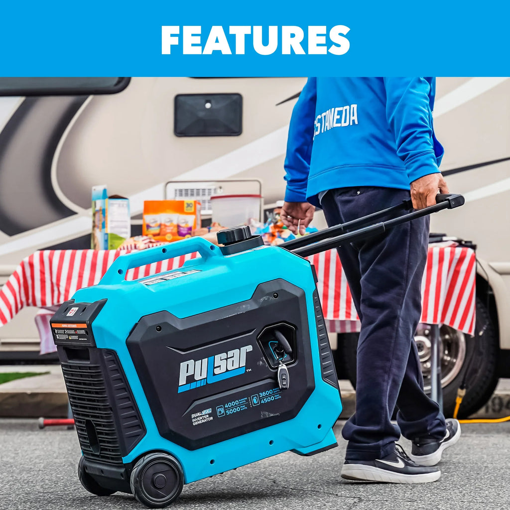 Fuel Remote Start Ready and Dual Pulsar with RV 5000-Watt Inverter CO Generator Sentry