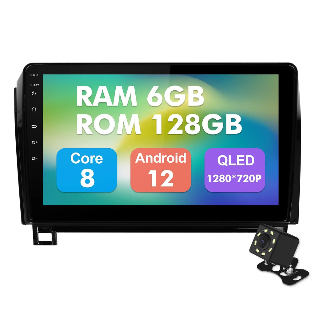 6+128G 10.1 Car Android Tundra Android Toyota Camera Sequoia 2008-2018 Radio Car & inches Stereo & Touchscreen 2007-2013 Auto IPS with Support 12 Backup for Screen Carplay