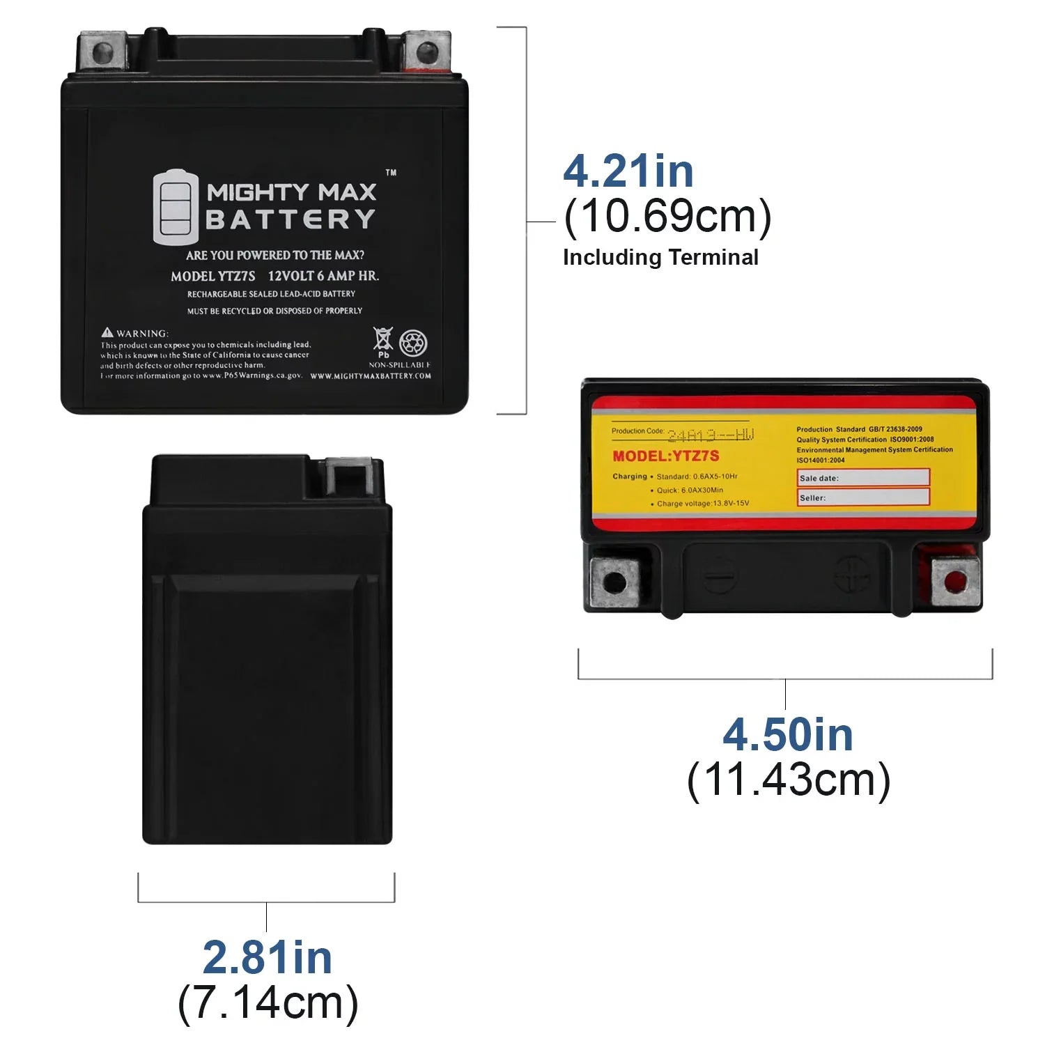 12V Replacement Charger ATV compatible with 6AH 1Amp YTZ7S KTM Battery 12V 2008-2012 SX + 505