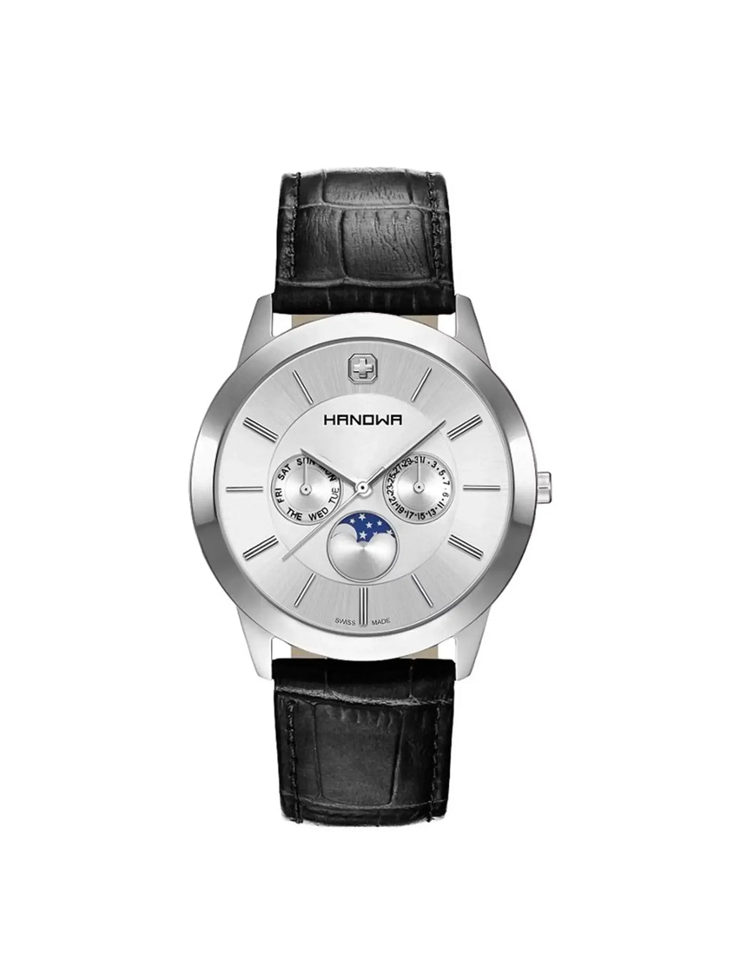 16-4056.04.001 Steel Watch Silver Hanowa Stainless Mens Elements Dial Moon