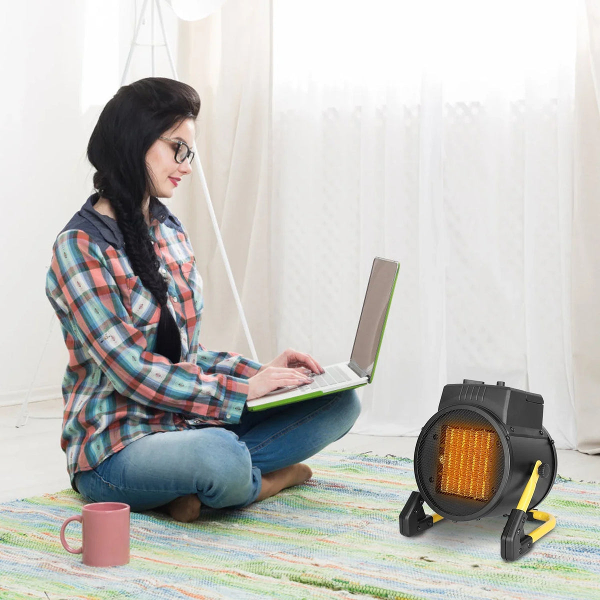Adjustable Personal Ceramic Office Desk Overheat Heater Space for Fan Electric 1500W Portable iMounTEK Bedroom Temperature Heater Protection with