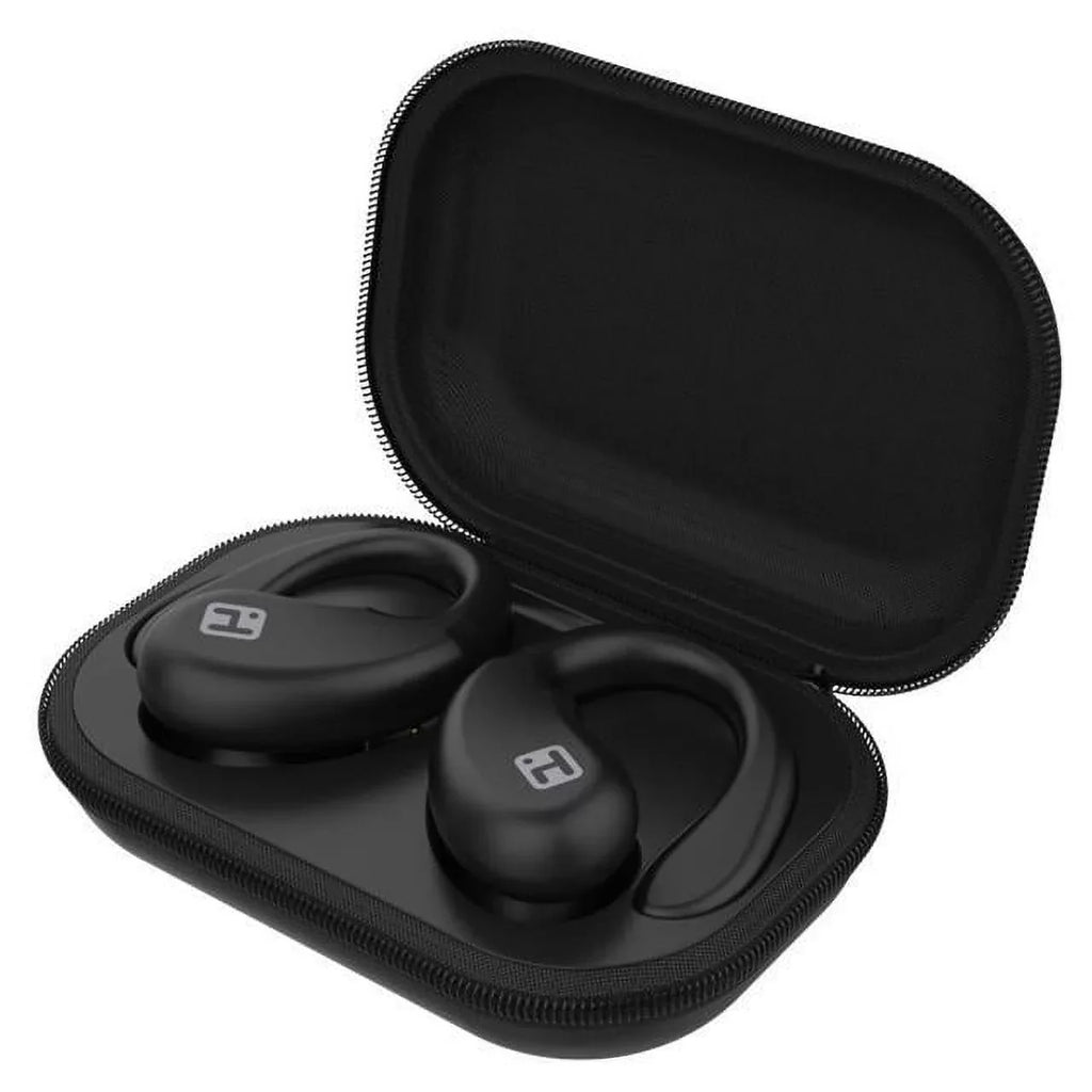 Secure TWS Bluetooth Sporty Ergonomic (BE-204) with XT-33 Fit and Zip-Case Earbuds Design