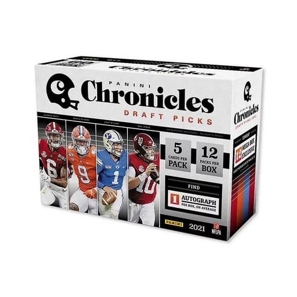 Auto Per - (Exclusive) Box Panini Packs, 5 Box 12 Picks Draft Pack Mega Cards Per 2021 1 Chronicles Football -