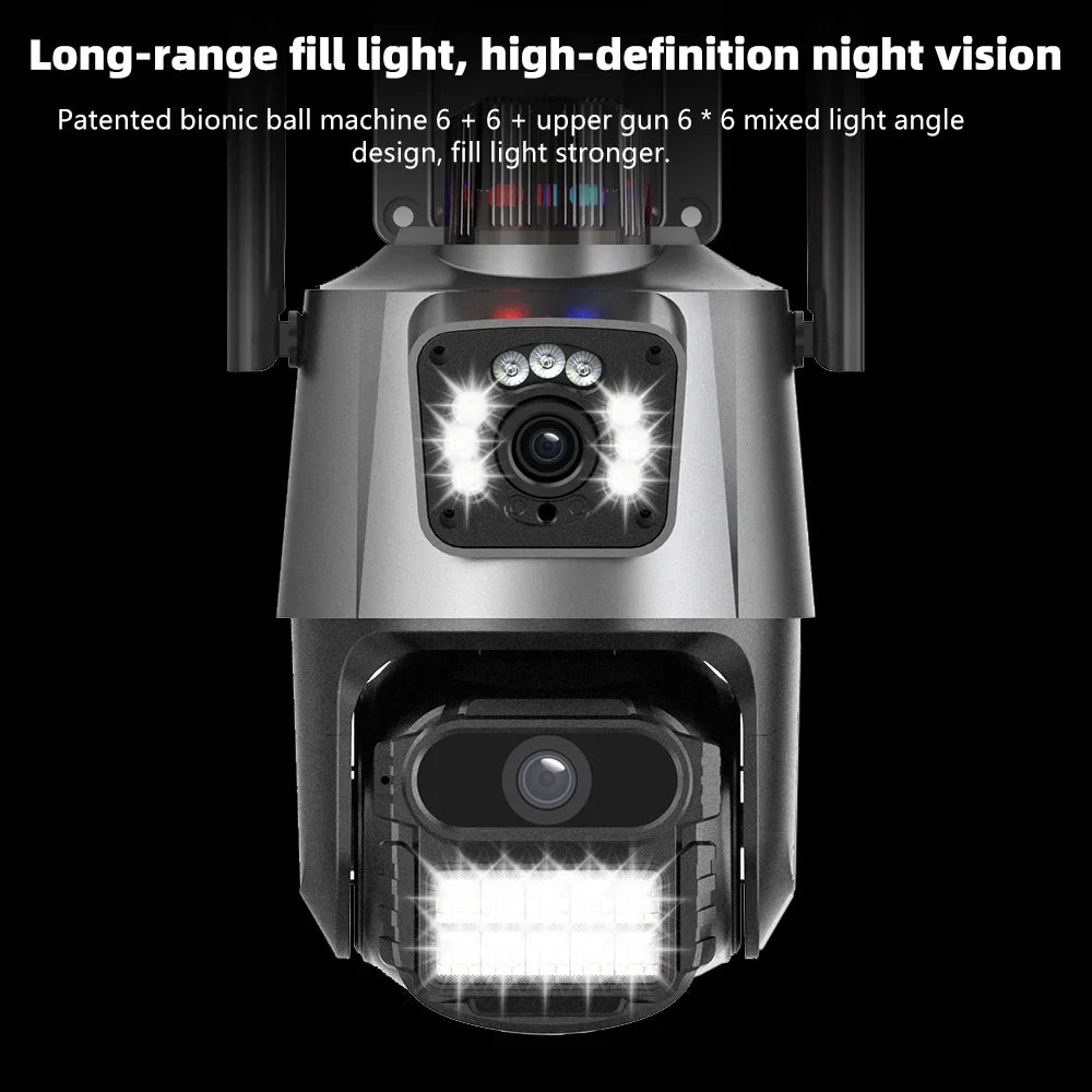 Dual Night View, Audio 360° Vision, Camera, Waterproof 2-Way Cameras Kepeak Wi-Fi Security Surveillance Home exterior Lens