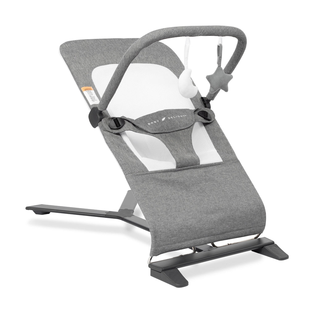 Baby Charcoal Portable 0-6 Deluxe Delight for Tweed Months, Bouncer, Baby Infants Alpine