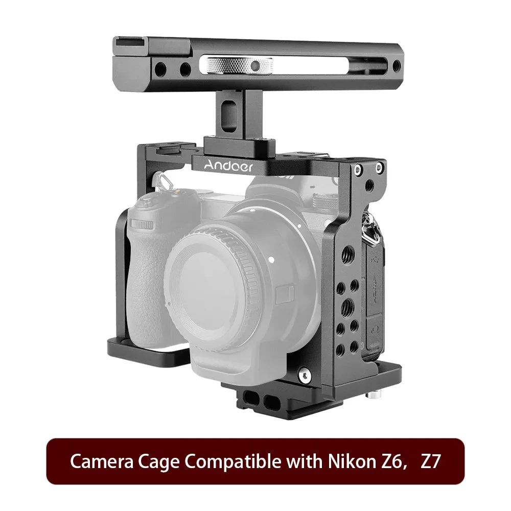 Shoe Cage with Aluminum Andoer + Mount Handle Alloy Kit Z6/Z7 Camera DSLR Camera Cold Nikon with C15-B Compatible