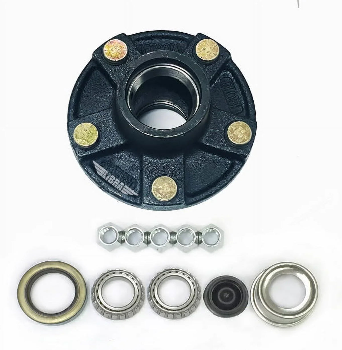 Straight Libra Axle 4.5 Idler lbs 5x4.5 2000 Kit Hub Spindle Trailer 5 on 1-1/16"